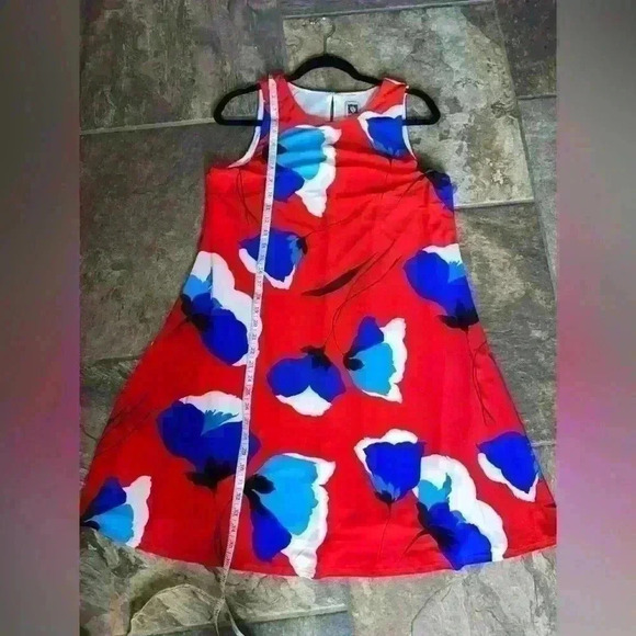 Like New Anne Klein Floral Print Dress Size 10 - Picture 9 of 10